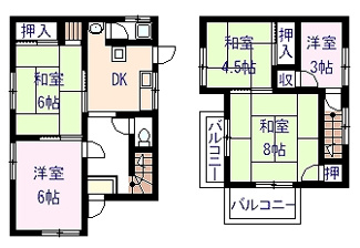 【間取り】 | 春木南浜町林様邸貸家２