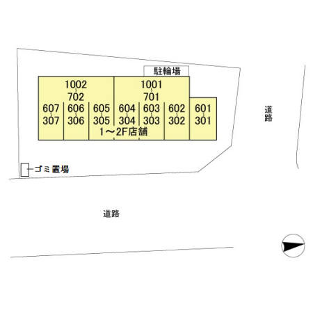 高野山第一ビルの区画図