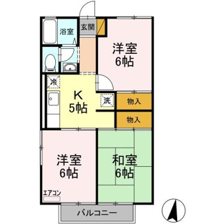 【間取り】 | パールハイツ海老原38