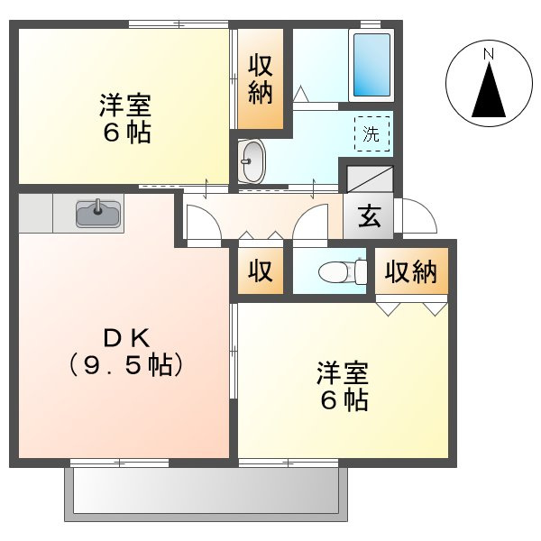 ラピュータ大島Ｂの間取り