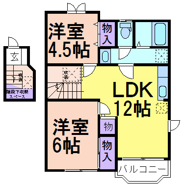 ヴィラルミエール　D棟の間取り|間取りです