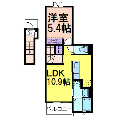 メゾン・ベール　Ａの間取り|間取りです