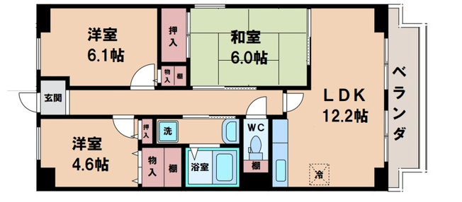 【間取り】 | レジデンシア北田辺