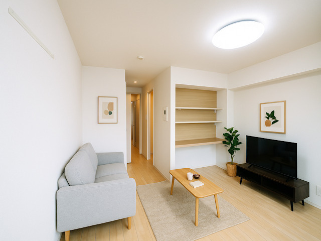 ファミールⅡの居間・リビング|CGで家具等を配置したもので家具等は含まれません。