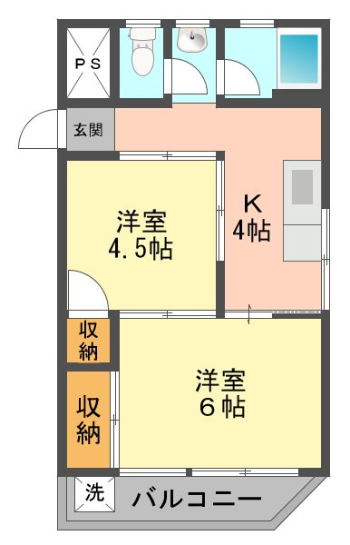 マンション中村Ⅱの間取り