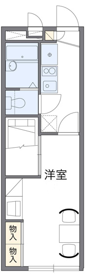 【間取り】 | バウムフェルド | 1K