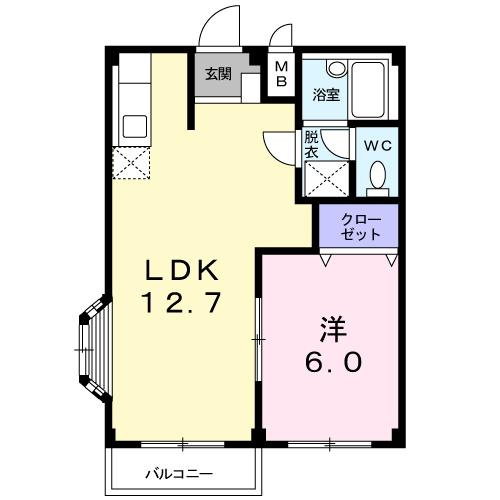 コーポウィスタリアAの間取り