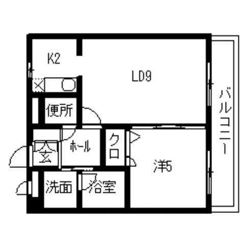 カルティス天神南の間取り