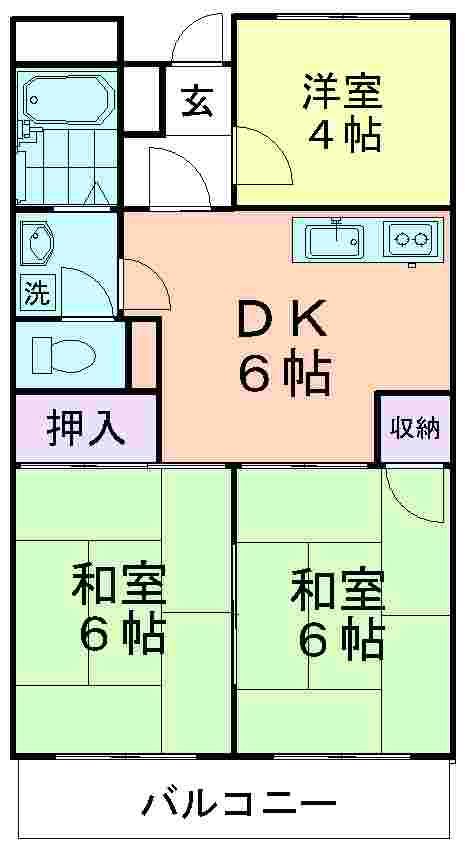 ハイツ久米川の間取り