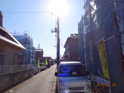 【前面道路含む現地写真】 | 伊奈町大針　新築分譲住宅全2棟