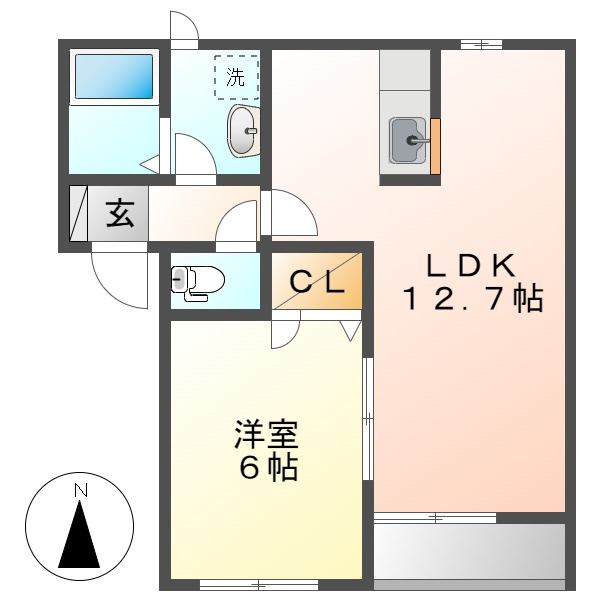 ソレールＡの間取り