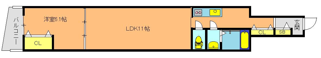 ブロンテ明石の間取り