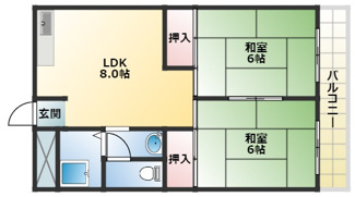 【間取り】 | サンハイツ