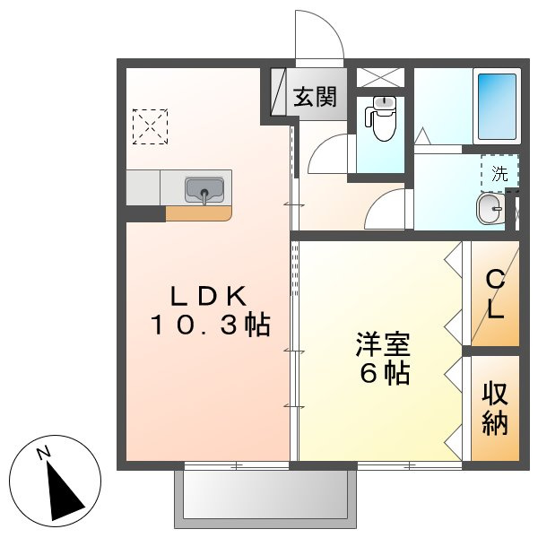 リビングタウン連島Ａの間取り