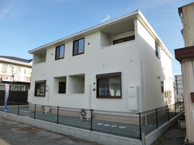 倉敷市真備町川辺のアパートの外観