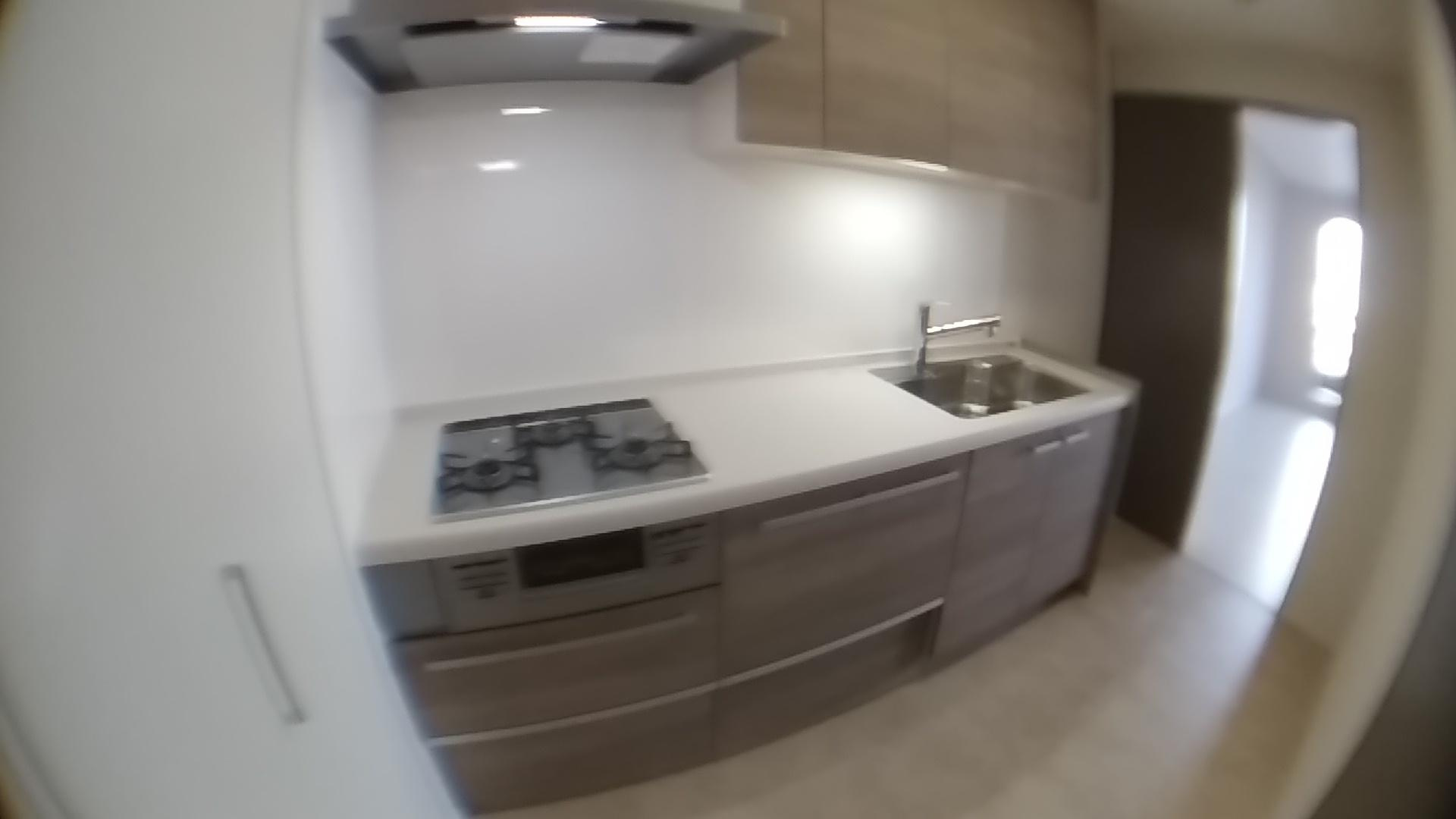 中央区日本橋箱崎町の賃貸マンションのキッチン|同反転タイプ参照