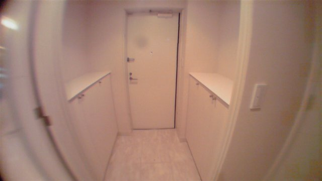 港区三田２丁目の賃貸マンションの玄関