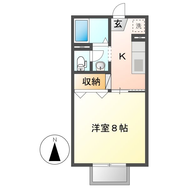 シャレード連島の間取り
