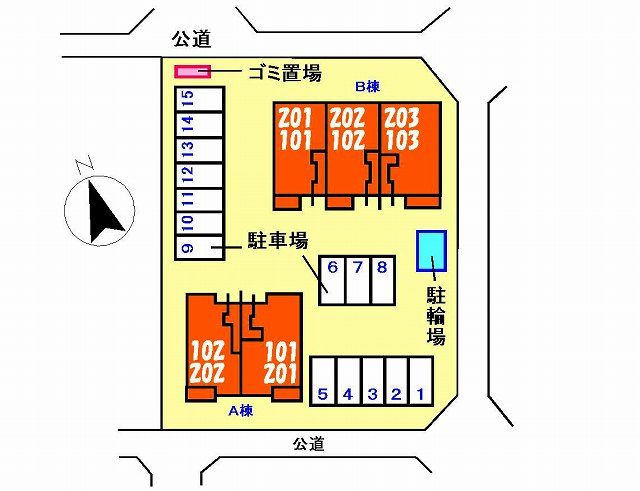 メゾン　ド　アヴェニールＢの区画図