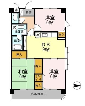 【間取り】 | サニーヒルズK