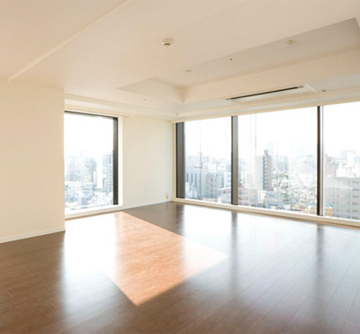 新宿区荒木町の賃貸マンションの居間・リビング