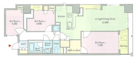 中央区築地１丁目の賃貸マンションの間取り