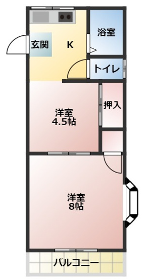 【間取り】 | 加藤ハイツ　B棟
