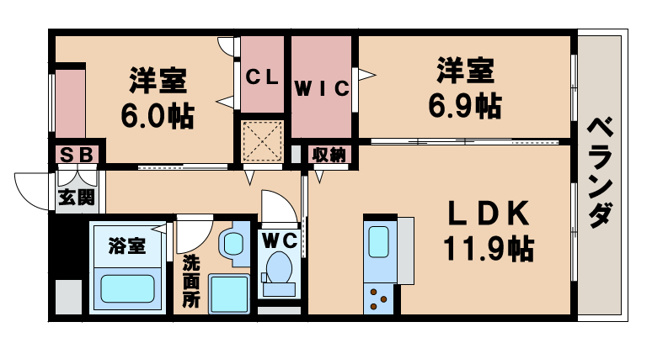 【間取り】 | エスペランス阿倍野