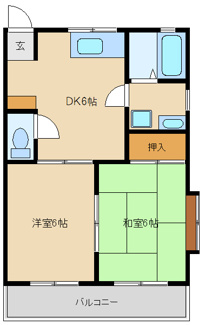 【間取り】 | プチハイツ大竹 | 間取り　プチハイツ大竹