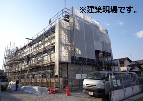 倉敷市西中新田のアパートの外観