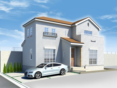 【外観パース】 | さいたま市緑区馬場2丁目　南欧風新築分譲住宅全5棟 残1棟 | 1号棟