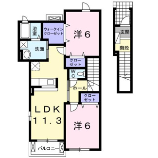 【間取り】 | シェ　モア　Ⅰ
