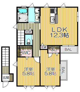 【間取り】 | シャーメゾン石在町