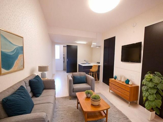 フィーカス　メモリアの居間・リビング|CGで家具等を配置したもので家具等は含まれません