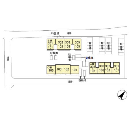 セルリアＡ棟 の区画図