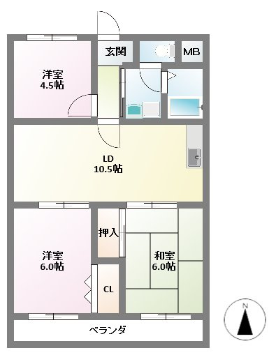【間取り】 | シティハイツ七松