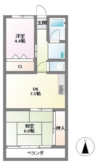【間取り】 | 橋本第1マンション