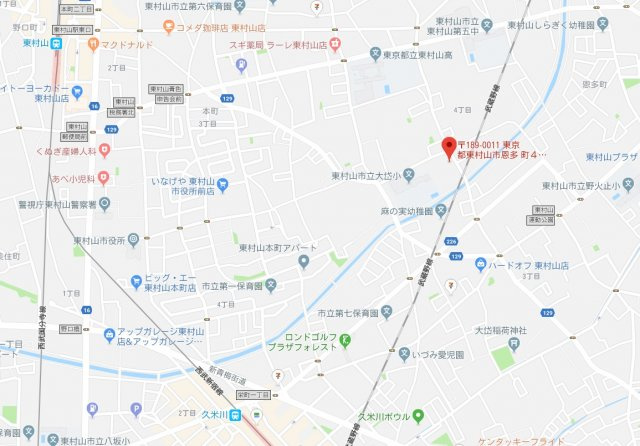 ガーデンヒルズ久米川の地図