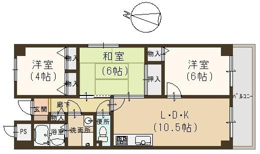 エクセレント今寺の間取り