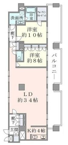 港区西新橋１丁目の賃貸マンションの間取り
