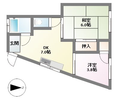 【間取り】 | 盆子原マンション