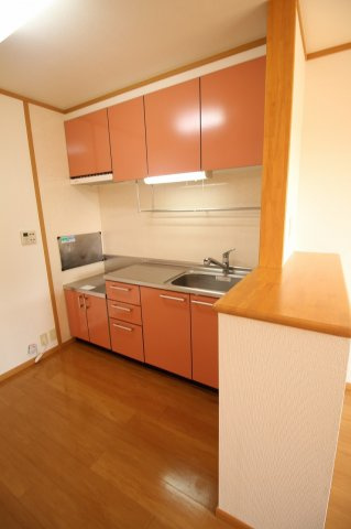 プロムナードⅢのキッチン|カウンター付/同型タイプの別のお部屋のお写真です