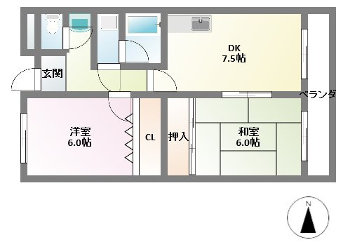 【間取り】 | フローリーハイツⅠ