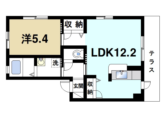 オ・パン法蓮町の間取り