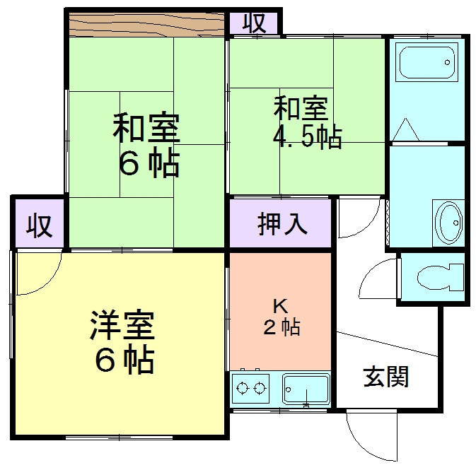片岡荘の間取り