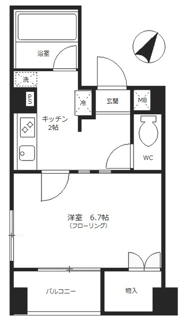 メゾンセクレールの間取り|1K