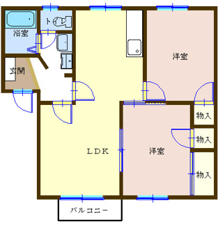 【間取り】 | フレグランスクレールA