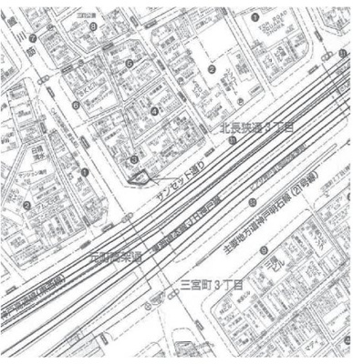 【地図】 | 元町駅北側角地の１階店舗