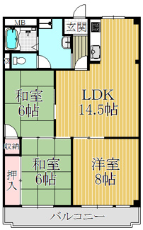 【間取り】 | ハイツ甲子園口