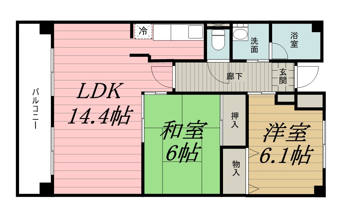 シャトーイノハナの間取り